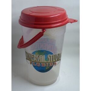 Vintage Universal Studios Islands Adventure Florida Lid Refillable Popcorn 92/93